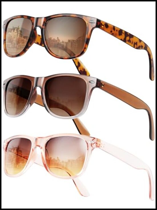 Polarized Square Sunglasses for Women UV400 Protection 3 Pack main image 3